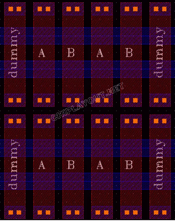 匹配电阻上有金属线穿过的版图